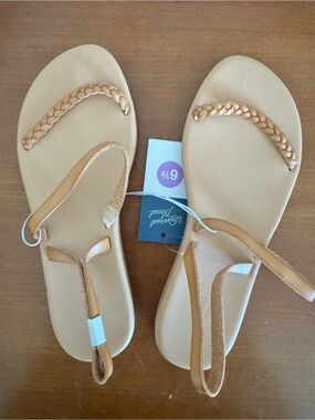 Braided Strap Tan Women's Sandals, NWT, Universal Thread from Target